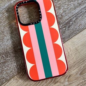 iPhone 15 Pro Casetify Red and Pink Geometric iPhone Case
